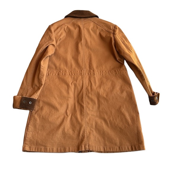 Joan Rivers Corduroy Trim Field Jacket Ginger Brown Utility Coat Size M - Picture 8 of 14